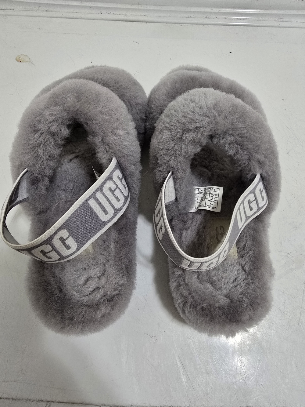 UGG Fluff Yeah Slide Sandals - Gray